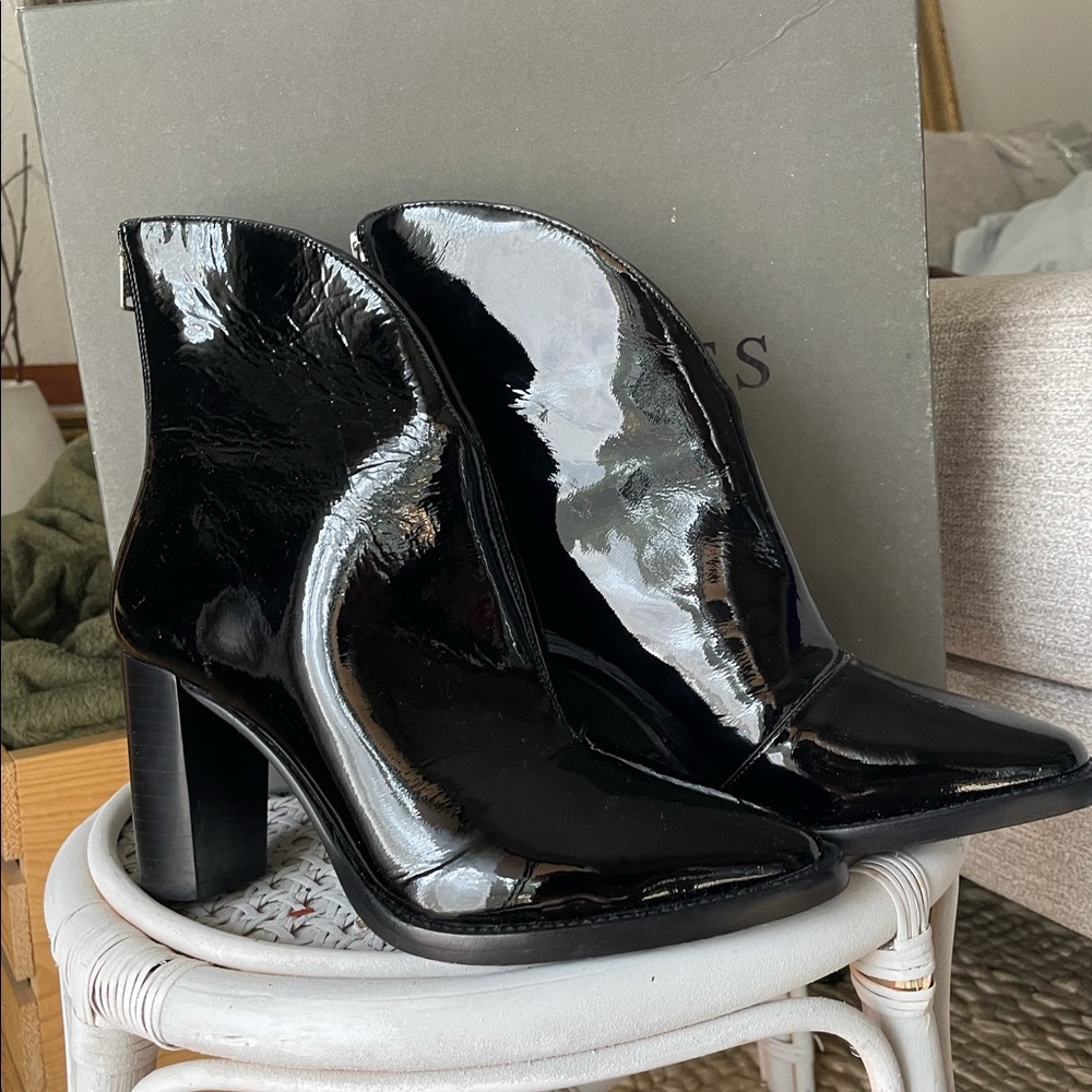 AllSaints Miraba Patent Leather Boots - Picture 4 of 8